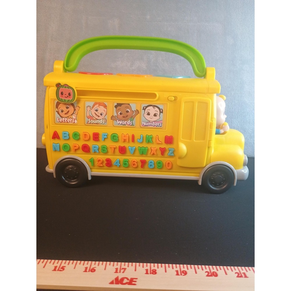 VTech CoComelon Learning Bus Yellow Toy Letters Sounds Words Numbers‎ ABC 123